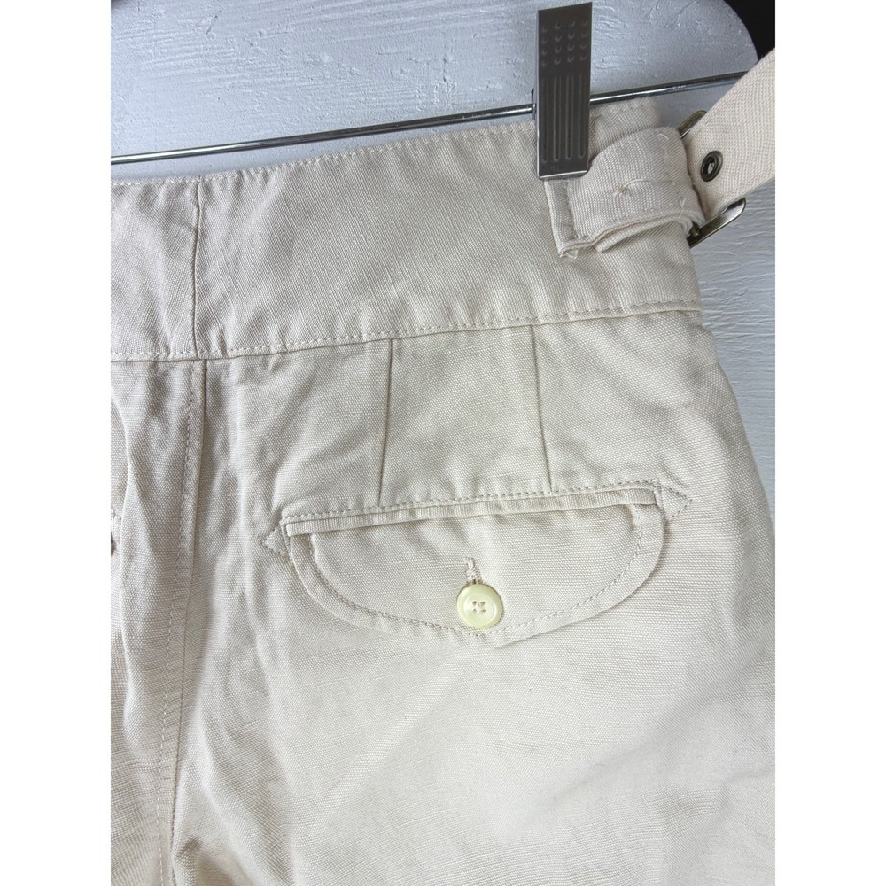 Banana Republic Explorer Culottes Linen Cargo Wide Leg High Rise Petite 0 Beige - Picture 8 of 12